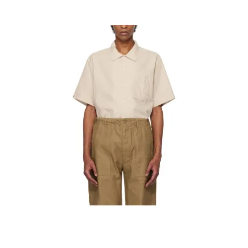 Рубашка мужская бежевая совместный проект Engineered Garments