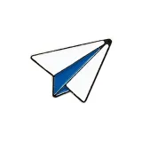 Бумага, самолет, брошь [синий]