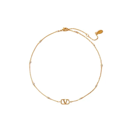 Valentino Искусственный кристалл Ожерелье Женское Золото