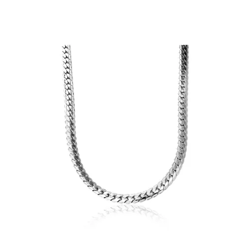 MAGICPOLE Титановые стальные ожерелья мужские серебряные