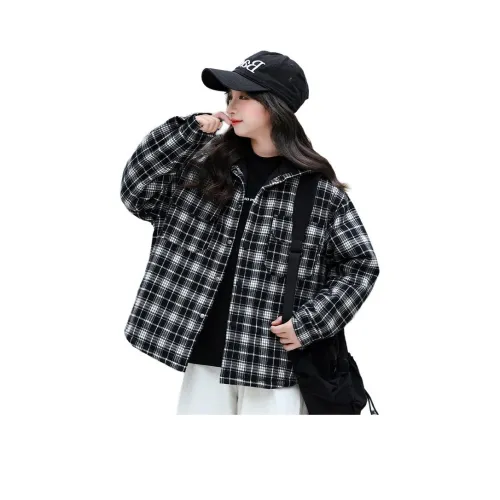 MY LITTLE PONY Хлопковый пуховик Черно-белая клетка Подростки