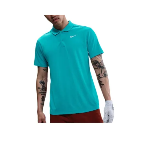 nike Dri Fit Victory Polo Мужской Синий Зеленый