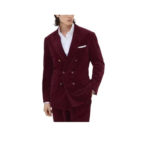 BRUNELLO CUCINELLI Бизнес-костюм Пальто Мужской Красный