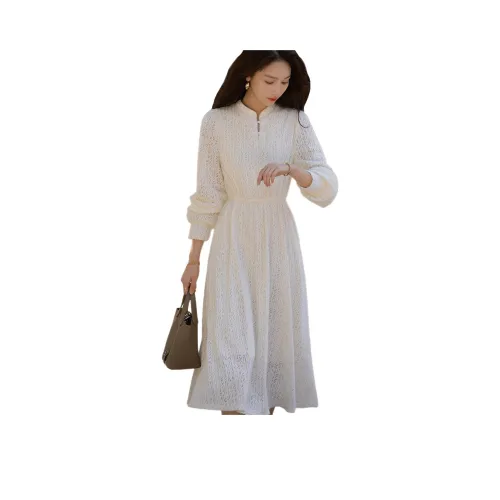 【Dme】 Длинное платье с длинными рукавами женское