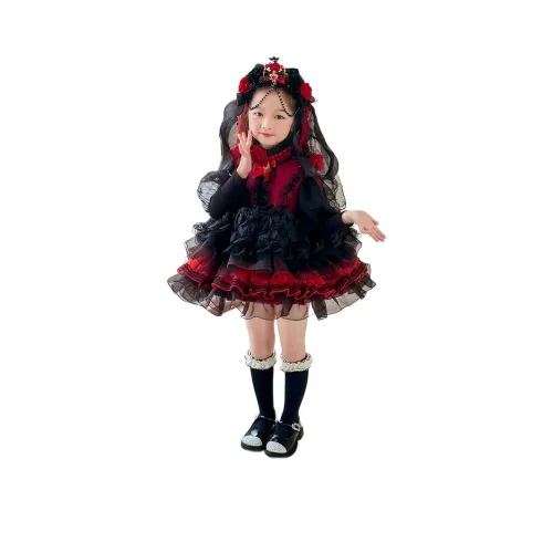 Jiao Ni Платье Черное для детей 3-7 лет