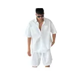 Белый комплект (белая рубашка + белые шорты)