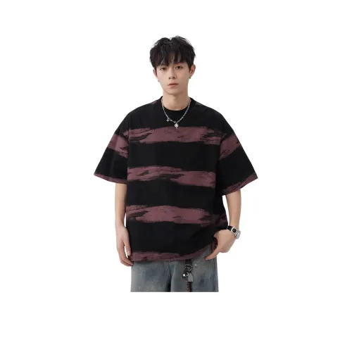 NOWSTIME Черно-фиолетовая унисекс футболка