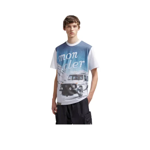 MONCLER GENIUS Mercedes Benz By Nigo Collaboration Белый Мужской T Рубашки