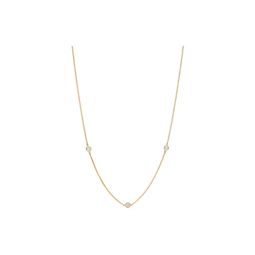 TIFFANY CO. 18К золото ожерелье с бриллиантом женское золото