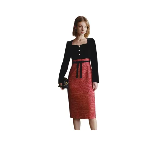 Anmani Длинное платье с длинными рукавами женское