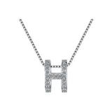 Ожерелье в форме буквы "H" (Серебро S925)