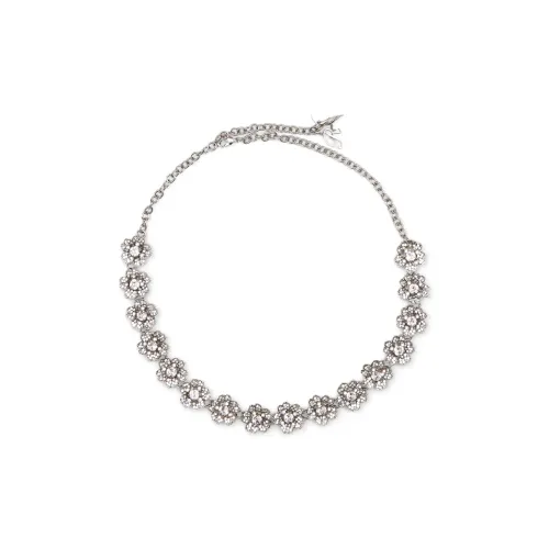 Roger Vivier Кристальный Гипоаллергенный Metal Necklaces Женские Серебристый