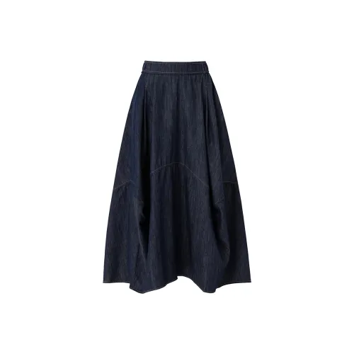 SOON FLOWER Деним Длинная Юбка Женская