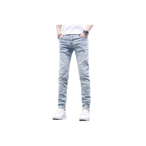 CHENYING Светло-синие мужские джинсы