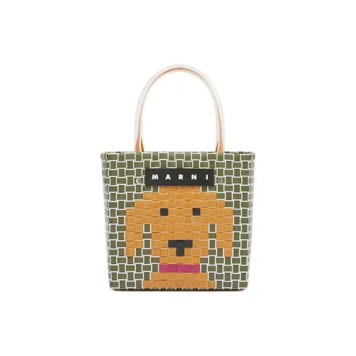 MARNI Полипропиленовая сумка Tote из коровьей кожи сумка для покупок женская желтая и зеленая