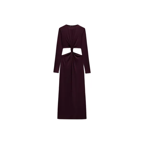 ZARA Длинное платье с длинными рукавами женское