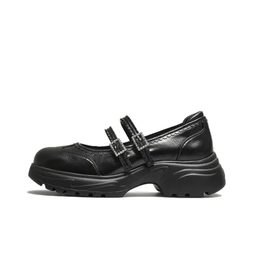 TATA Платформа Туфли Мэри Джейн Женские Черные