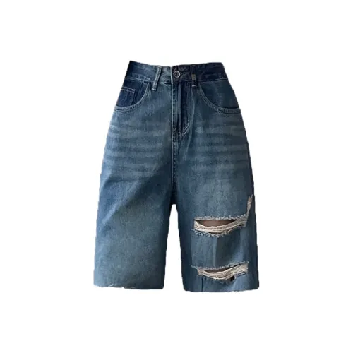 COVT Темно-синие женские джинсовые шорты