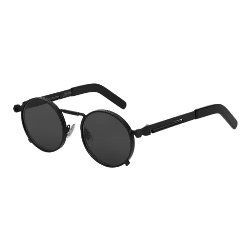 Jean Paul Gaultier Нержавеющая сталь Металл Ацетат Круглые Солнцезащитные очки Унисекс Черный