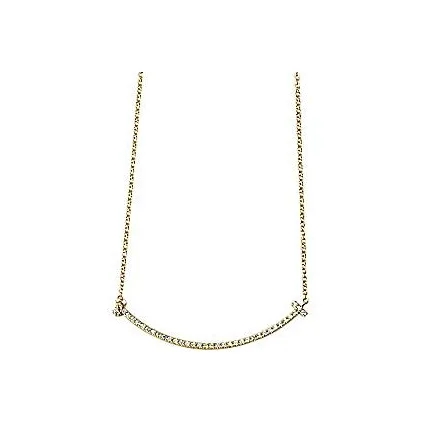 TIFFANY CO. T Series 18К золото ожерелье с бриллиантами унисекс золото