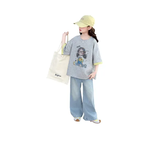 Because no T Рубашка Серый T Детский