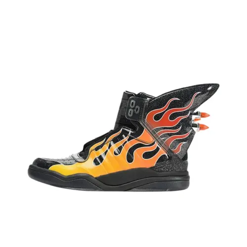 Adidas Originals JEREMY SCOTT Устойчивые к истиранию высокие кроссовки для скейтбординга Мужские Черные