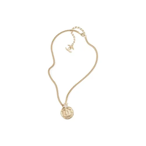 CHANEL Double C Металлические ожерелья Женские Золото