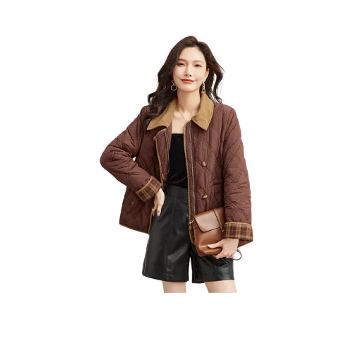 TERRE BLEUE Пуховая куртка Женская Кофейного цвета