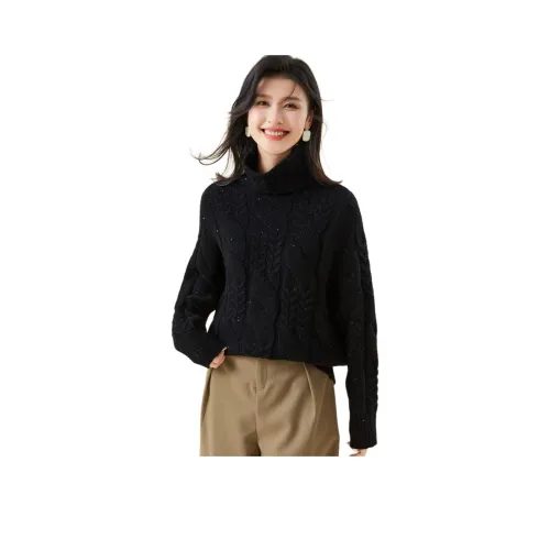 JINJU Черные Женские Свитеры