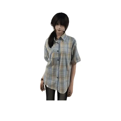 DANJUE Желтый и синий плед Унисекс Рубашки