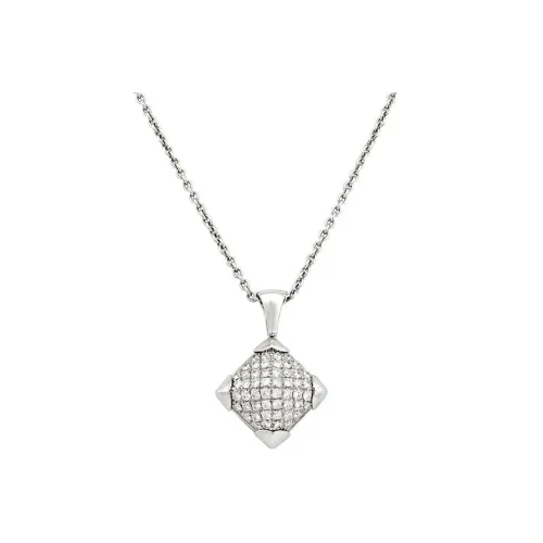 BVLGARI 18K Белое золото Ожерелье Женское Серебро