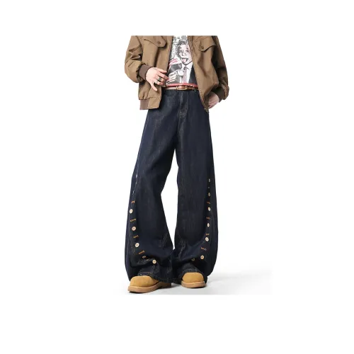 GEOGRE ALEX Синие Унисекс Джинсы