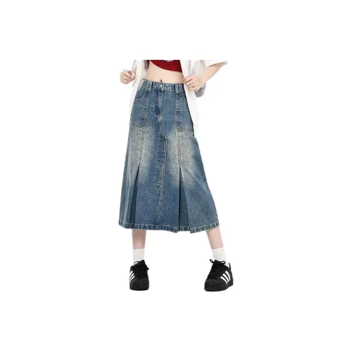OMOIDAS Деним Длинный Юбка Женские