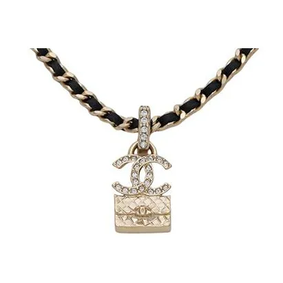 CHANEL Double C Металлические ожерелья Женские Золото