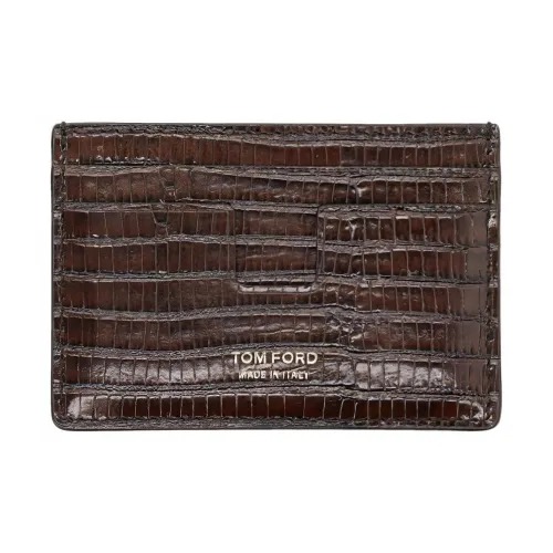 TOM FORD Men's Calfskin Card Holder Brown