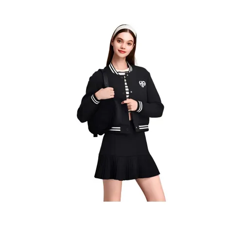 HAVVA Бейсбольная куртка Женская Черная