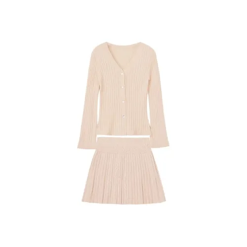 MARIE·COCO Светло-розовый топ *1 + юбка *1 Женские комплекты с юбкой