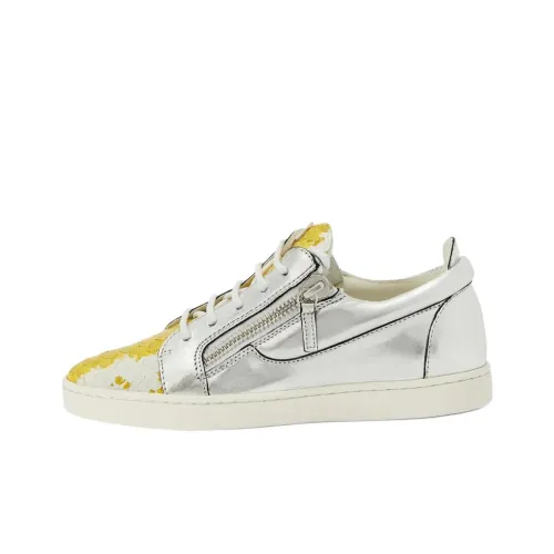 Giuseppe Zanotti GZ Nicki Low Скейтборд Кроссовки Женские Серебряный