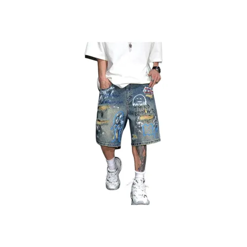 YEARNED Синие Унисекс Джинсовые Шорты