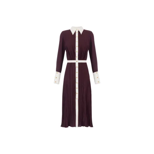 Elisabetta Franchi Длинное платье с длинными рукавами женское