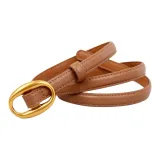 Коричневый с золотой пряжкой