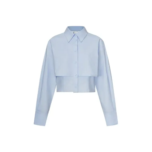 URBAN REVIVO Небесно-голубой Женские Рубашки