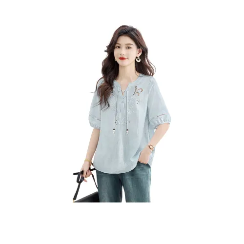 Cypress House Светло-синие Женские Рубашки