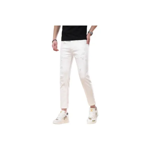 FRALAARRI Белый Мужской Джинсы