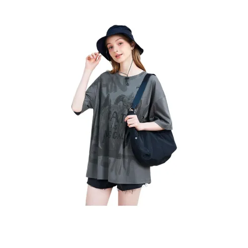 MUGUOGUOMU Т-рубашка с оборванным рукавом женская