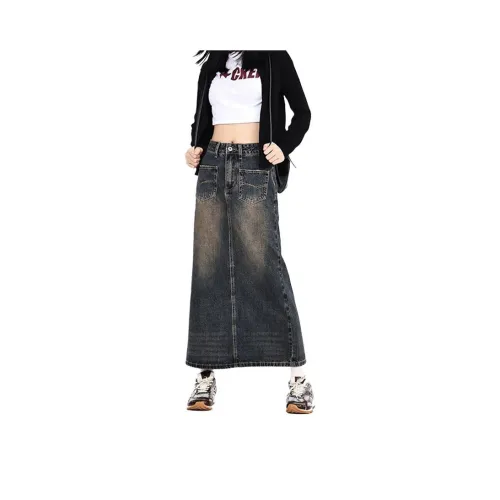 OMOIDAS Деним Длинный Юбка Женские