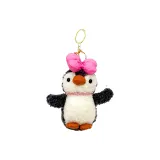 Розовый бант, пингвин