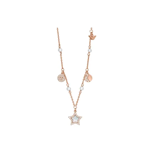 EMPORIO ARMANI Латунь Пресноводный жемчуг Жемчужная раковина Ожерелья Женские Розовое золото