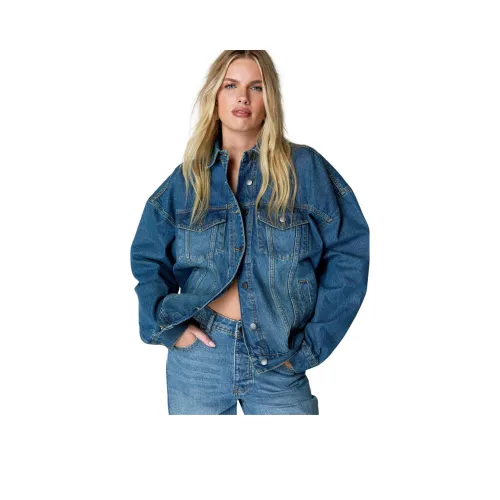 NASTY GAL The Деним OVERSIZED Куртка Деним Куртка Женская Синяя