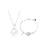 Благословение Одежда Комплекты [Серебряный + Зеленый нефрит]